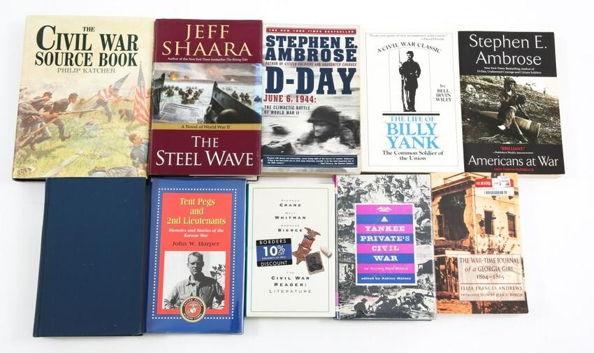 CIVIL WAR AND US HISTORY BOOK LOT OF 10