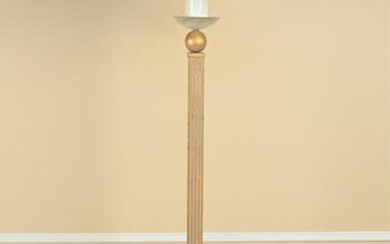 CONTEMPORARY GILT COLUMN FLOOR LAMP