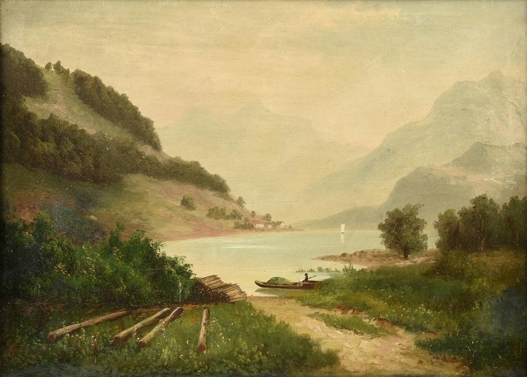 CONTINENTAL SCHOOL (19th Century) A PAINTING, "Lumber