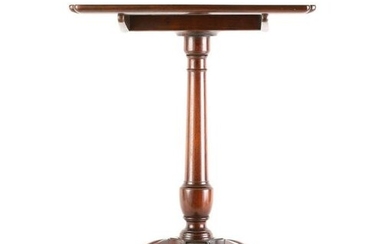 CUSTOM QUEEN ANNE MAHOGANY TRAY TOP STAND