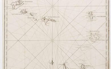 Cape Verde.- Norie (John William) A New Chart of the Cape Verde Islands..., 1824.