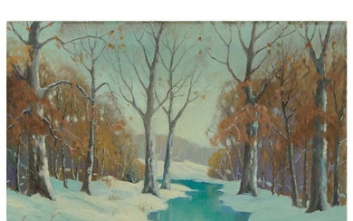 Carl Berglund, River Landscape in Winter, 1937