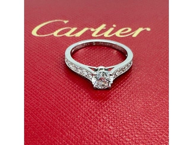 Cartier 1895 Round Diamond 0.88 tcw Engagement Ring in Platinum