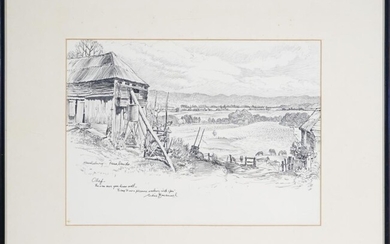 Cedric Emanuel (1906 - 1995) - Hawkesbury Farmlands 28 x 38.5 cm (frame: 50 x 60 x 2 cm)