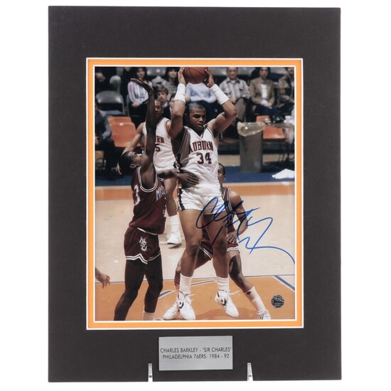 Charles Barkley Signed "Sir Charles" Philadelphia 76ers NBA Basketball Print