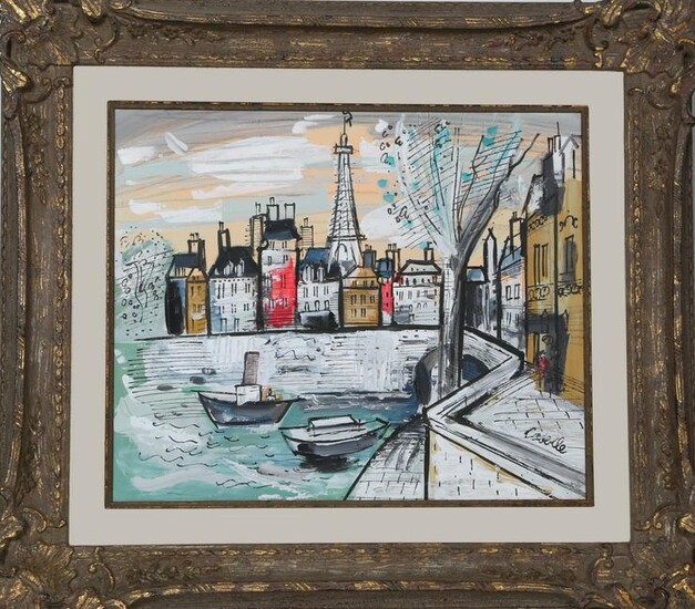 Charles Cobelle, Eiffel Tower, Acrylic Painting