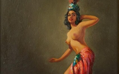 Charles Rubino Nude Dancer Oil Painting