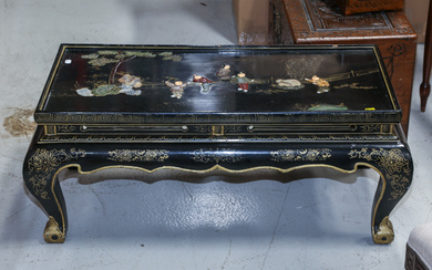 Chinese Lacquered & Inlaid Coffee Table