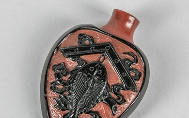 Chinese Old Glass Overlay Snuff Bottle