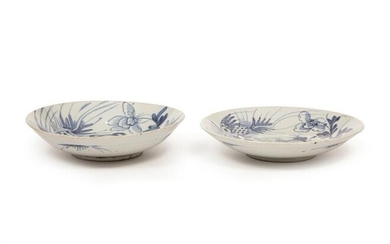 Chinese Provincial Porcelain Shallow Bowls