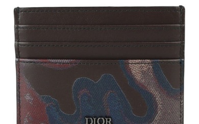Christian Dior Dior Card Case 2ESCH135UCN Calf Leather Marron Brown Series Multicolor Camouflage