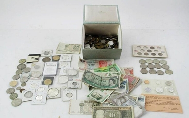 Collection of Graded Coins, Foreign Coins and Bills