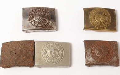 Collection of WWII and later German Heer belt buckles