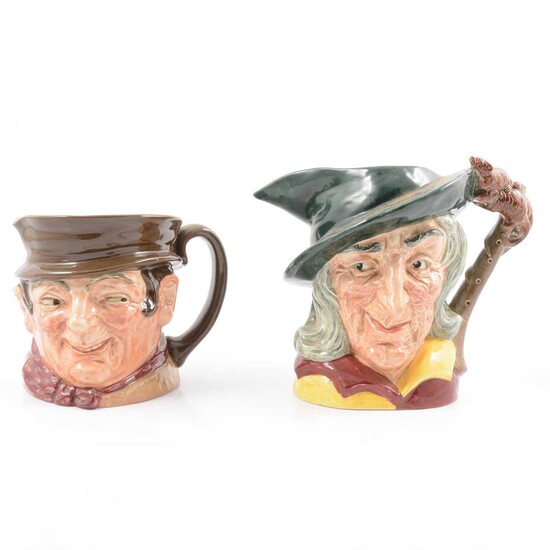 Collection of mostly large-sized character jugs, Doulton and Beswick