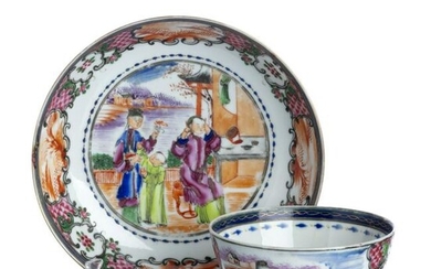 Cup with saucer 'Mandarim' in chinese porcelain, Q