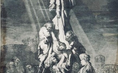D'après Rembrandt La Grande Descente de Croix 1633. Bartsch n°81;...