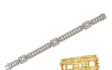 Diamond Bracelet, Oscar Heyman & Bros., and Gold Jacket