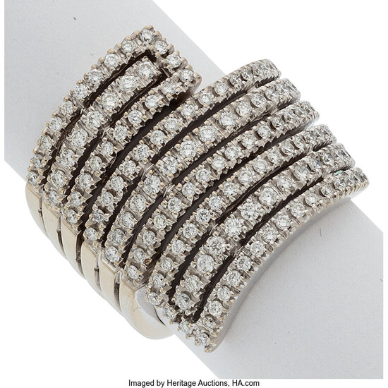 Diamond, White Gold Ring Stones: Full-cut diamonds weighing a...