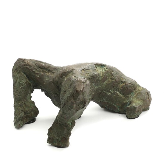 NOT SOLD. Dick Nyhuus: Erotic figure, 1994. Unsigned. A patinated bronze sculpture. H. 18. L. 35 cm. – Bruun Rasmussen Auctioneers of Fine Art