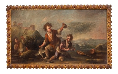 Dipinto, Giochi di bambini, Pittore italiano dell inizio del XVIII secolo