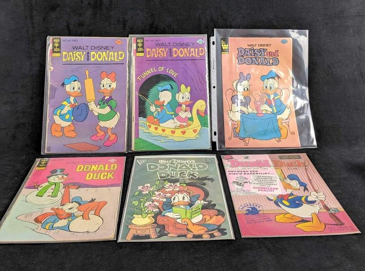 Disney Lot Of Six Classic Donald Duck Comics A