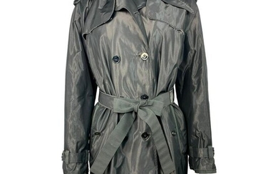 Dolce & Gabbana Grey Trench Rain Mini Coat Size 42