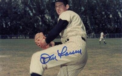 Don Larsen (Yankees) signed 8x10 photo- JSA SOA