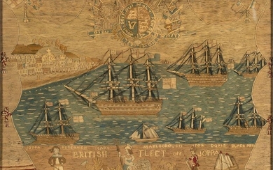 ENGLISH SAILOR'S WOOLWORK PICTURE OR "WOOLIE"