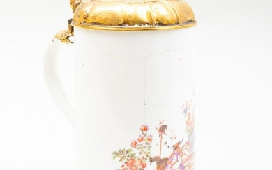 Early Meissen Gilt-Metal-Mounted Chinoiserie Porcelain