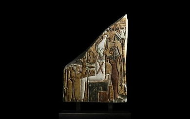Egyptian Ramesside Painted Relief Section