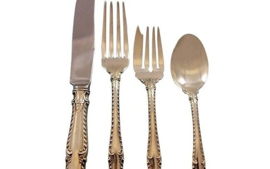 English Gadroon by Gorham Sterling Silver Flatware Set for 6 Service 24 pieces