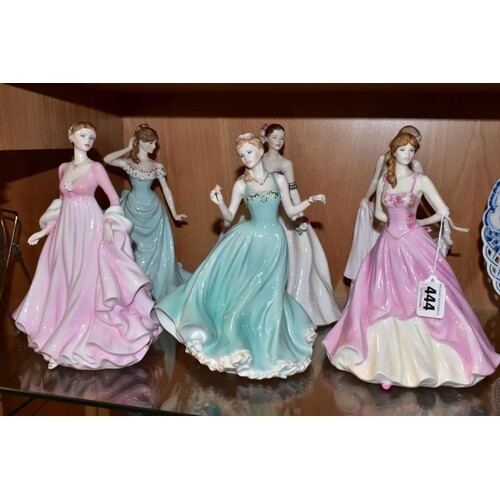 FIVE COALPORT LIMITED EDITION LADY FIGURES AND ANOTHER BY RO...