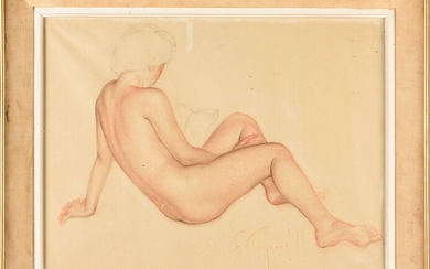 Ferdinand MAJOREL 1886-1962 Esquisse de nu Pastel sur papier 44.5 x 59 cm