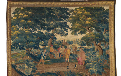 Flanders | SILK TAPESTRY WITH CROQUET SET AFTER DAVID TENIERS THE YOUNGER