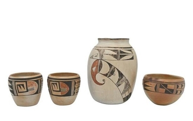 Four Hopi Painted Ceramic Vessels.