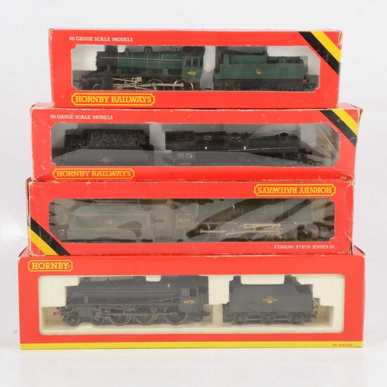 Four Hornby OO gauge model railway locomotives