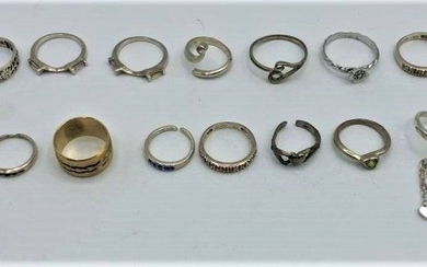 Fourteen [14] Assorted STERLING SILVER RINGS