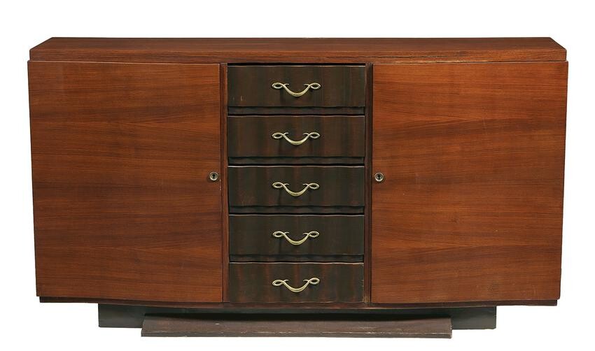 French Art Deco-Style Rosewood Credenza