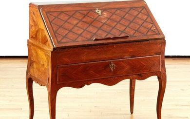 French Slant Front Desk with extensive parquetry