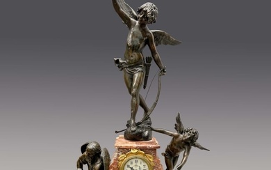 French bronze figure of Cupid, After Auguste Moreau (1834-1917)
