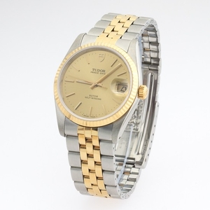 Gentlemen's Tudor Prince Gold and Stainless Steel Date Rotor Self-Winding Watch, Boxes and Papers