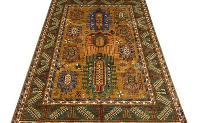 Geometric Tribal Vintage Style 7X10 Afghan Herati Oriental Rug Farmhouse Carpet