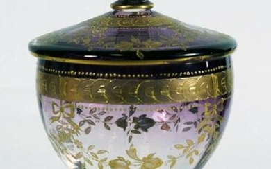 Gilt Decorated Covered Jar