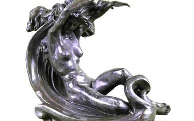 Goddess Venus In Waves Bronze Sculpture