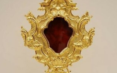 Gold Plated Papal Reliquary for your Relic 18"Ht. +