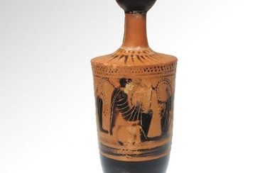 Greek Attic Black Figures Lekythos with the Three