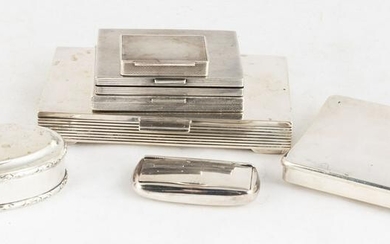 Group Sterling Silver Boxes, Danish, etc.