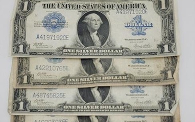 (Group of 5) Fr. 238 $1 1899 Silver Certificate Notes