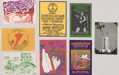 Group of Rock and Roll Postcards and Handbills (8)