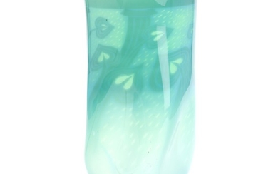 Gunnar Cyrén: “Graal”. A sculptural glass vase, decorated with swirling trees. Signed Cyrén, Orrefors, 973372, Gunar Cyrén E.A. 1–89. H. 33 cm.
